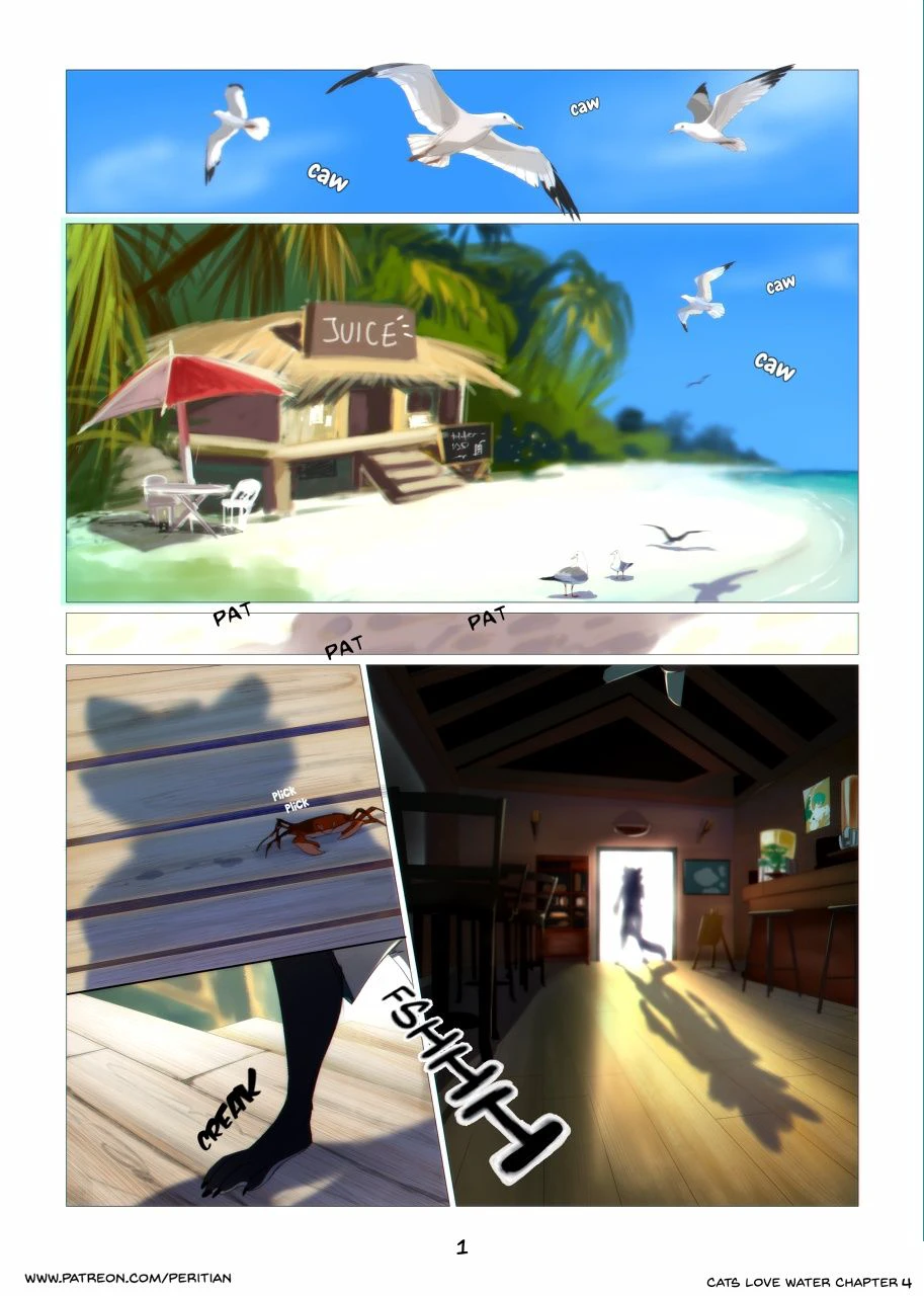 Cats Love Water 4 — page 1