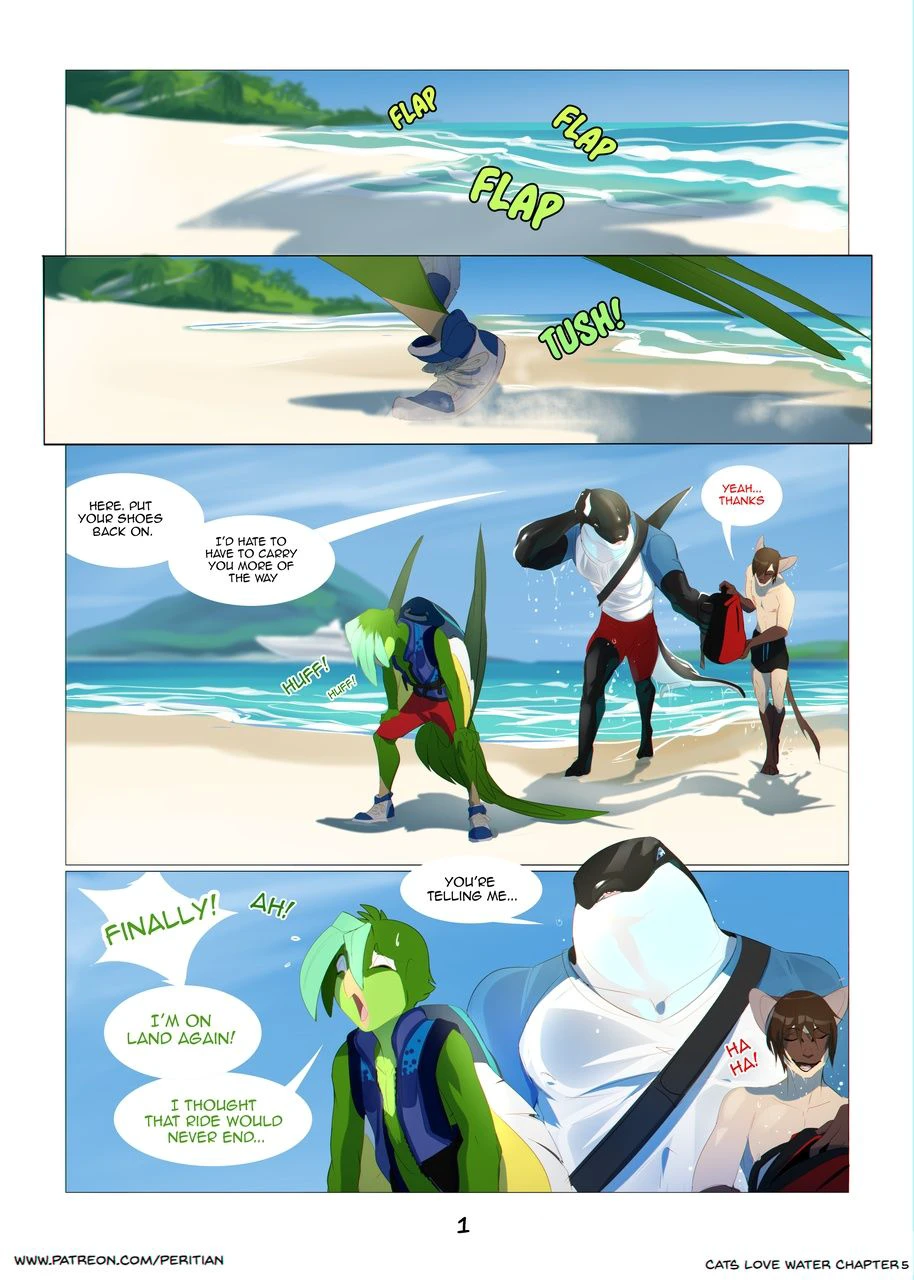 Cats Love Water 5 — page 1