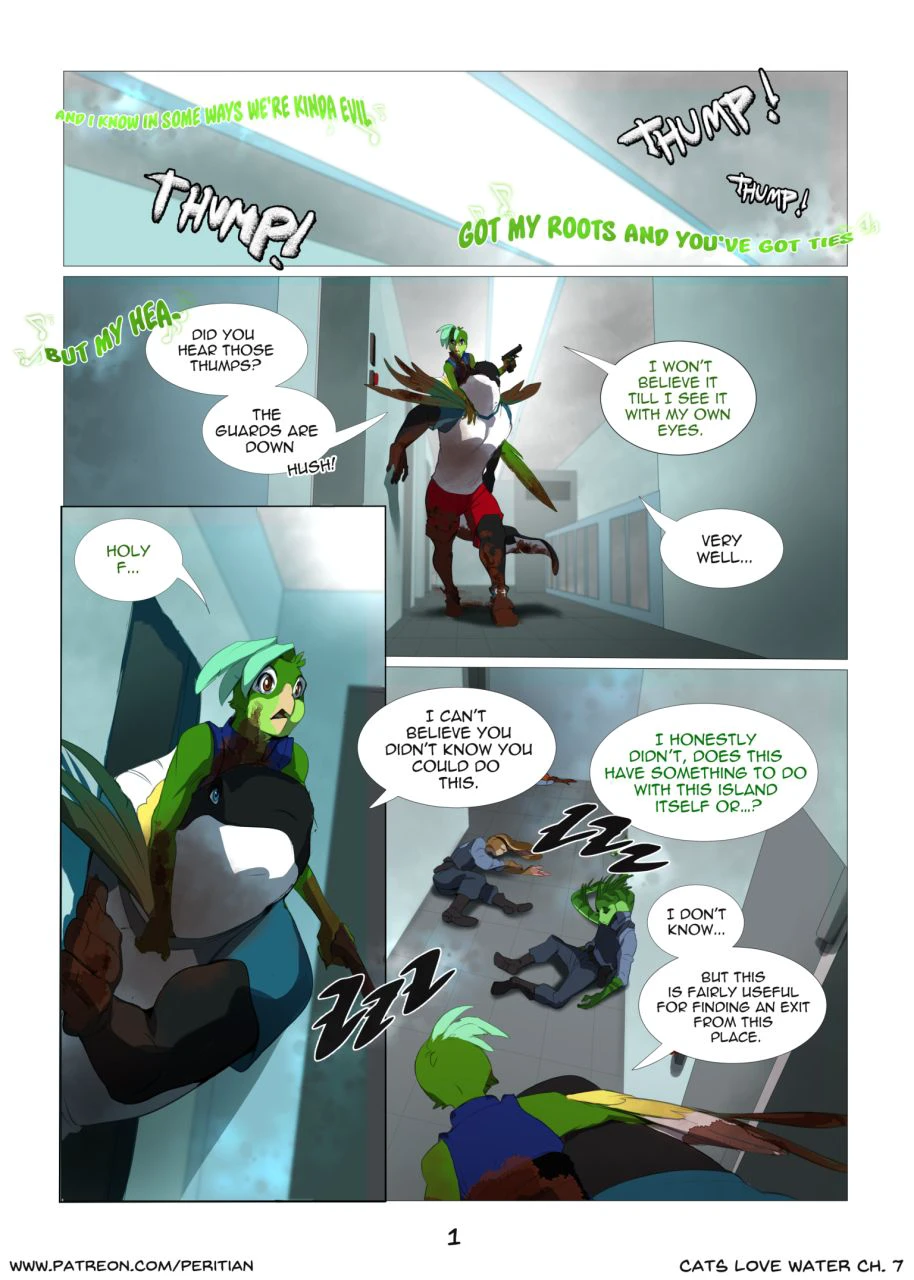 Cats Love Water 7 — page 1
