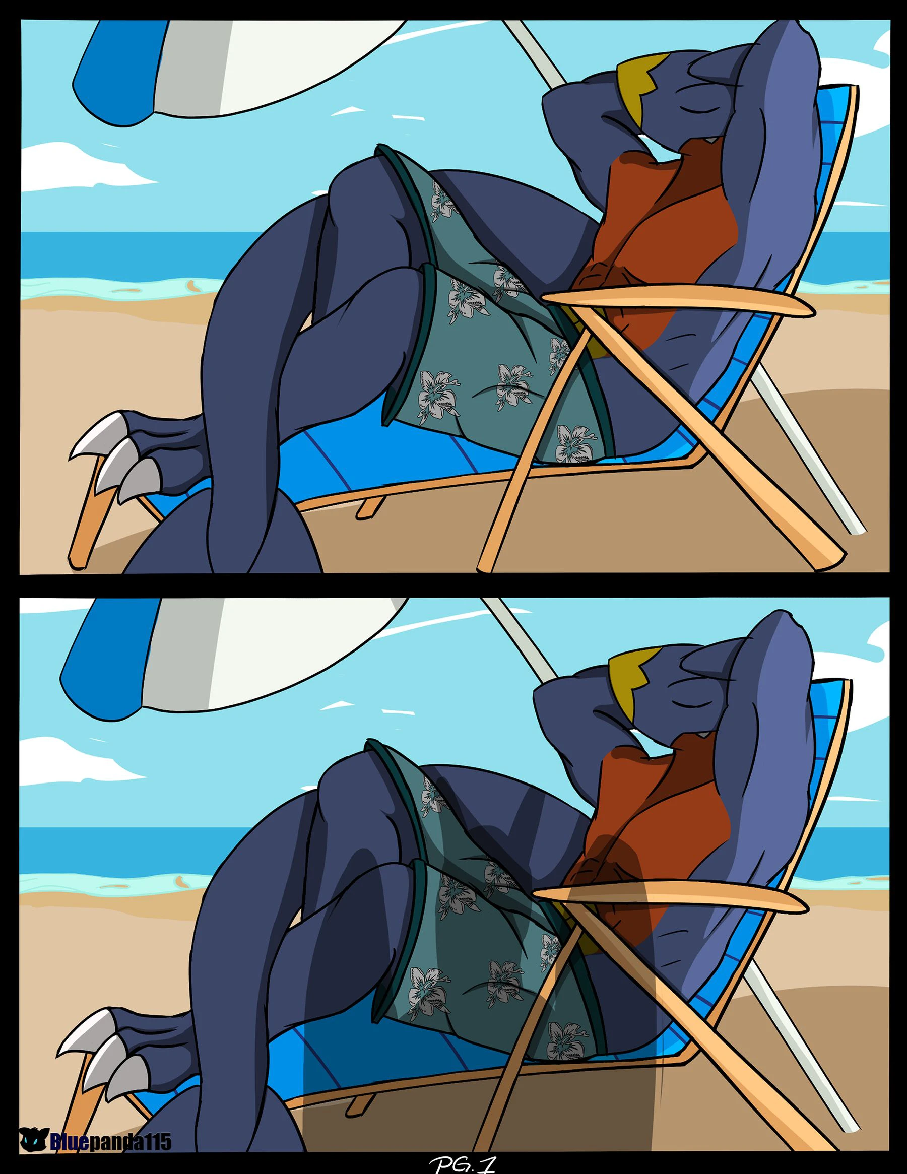 Garchomp's Beach Fun — page 1
