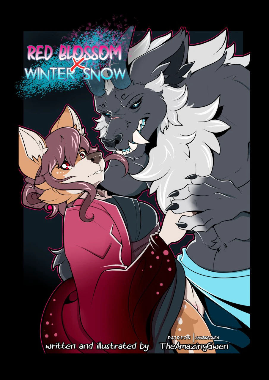 Red Blossom X Winter Snow cover