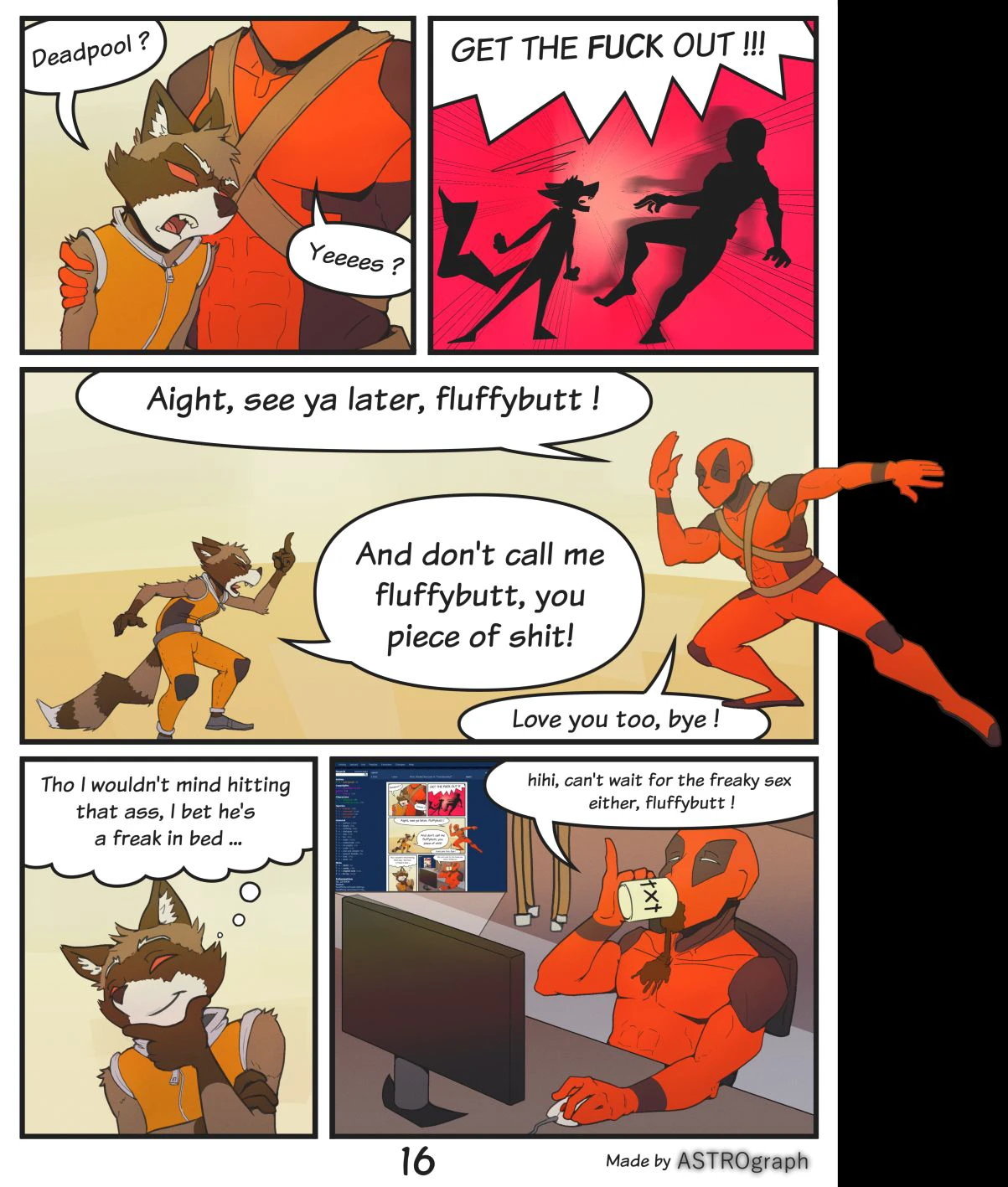 Rocket Raccoon in "Overabunded" — page 16