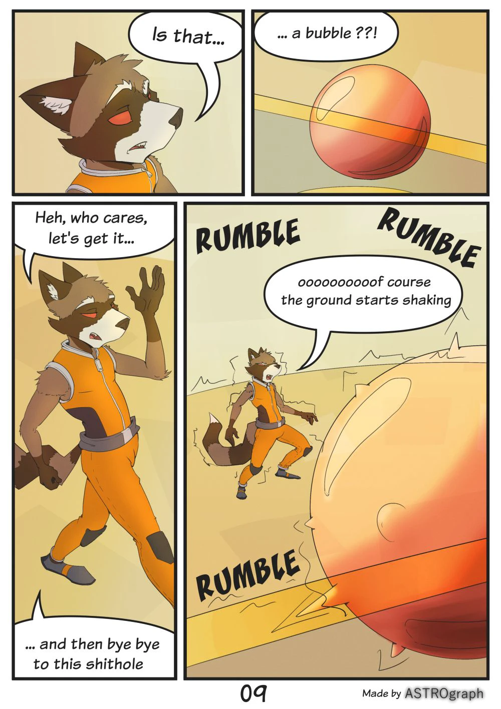 Rocket Raccoon in "Overabunded" — page 9