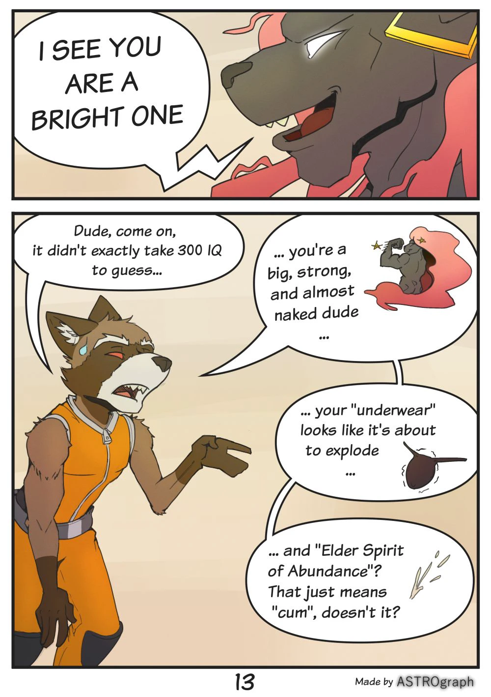 Rocket Raccoon in "Overabunded" — page 13