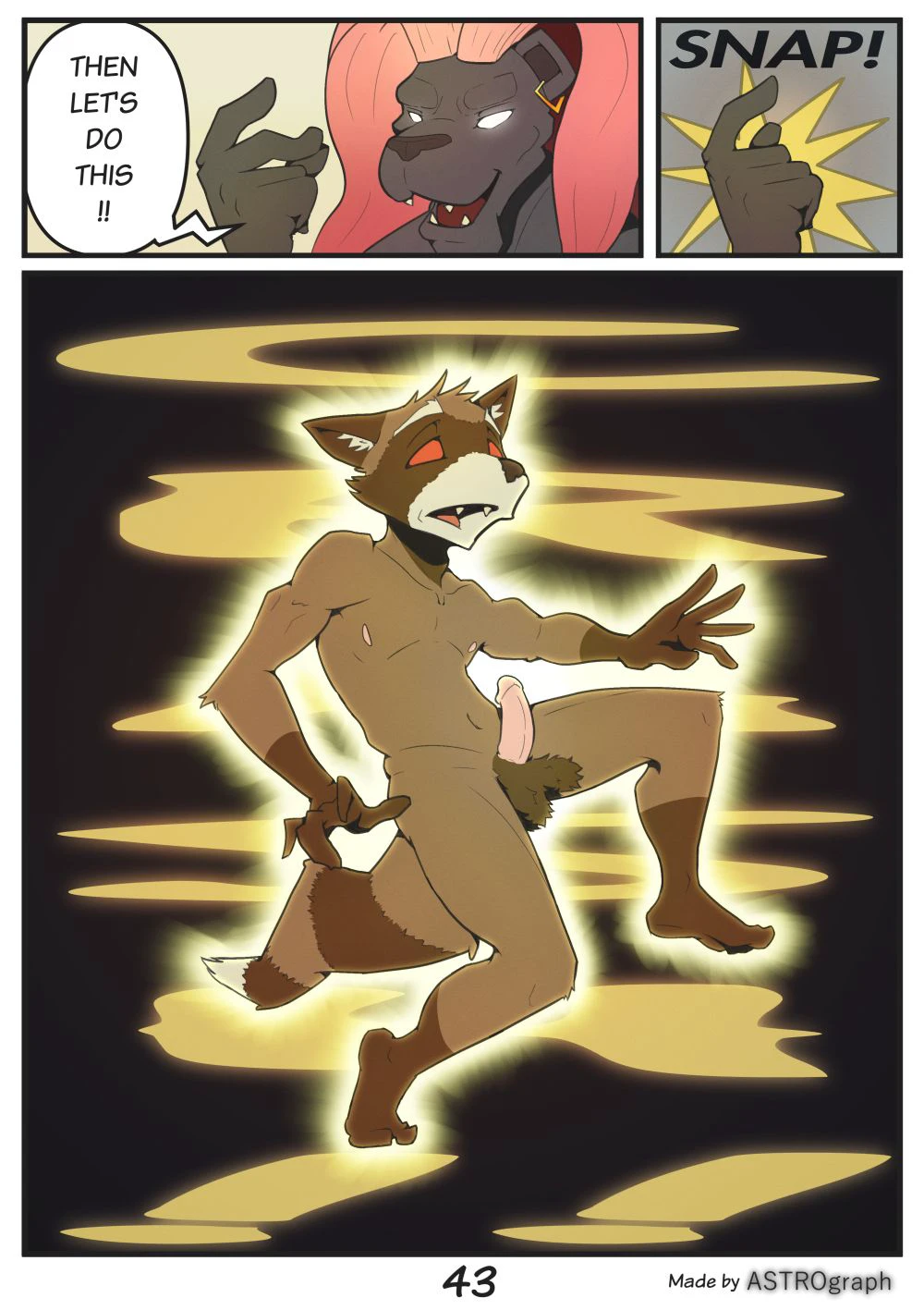Rocket Raccoon in "Overabunded" — page 43