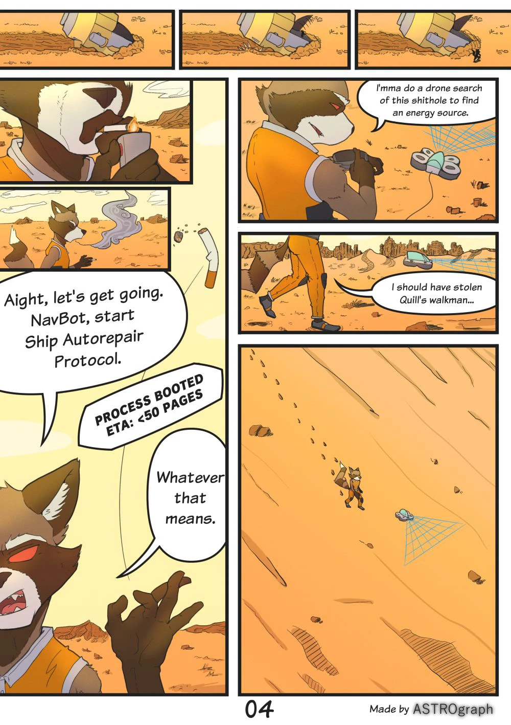 Rocket Raccoon in "Overabunded" — page 4