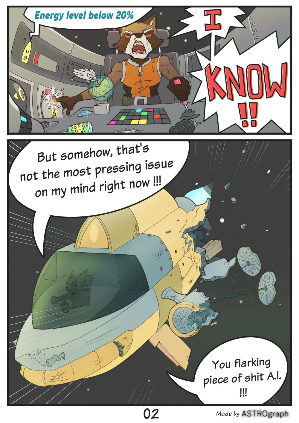 Rocket Raccoon in "Overabunded" — page 2