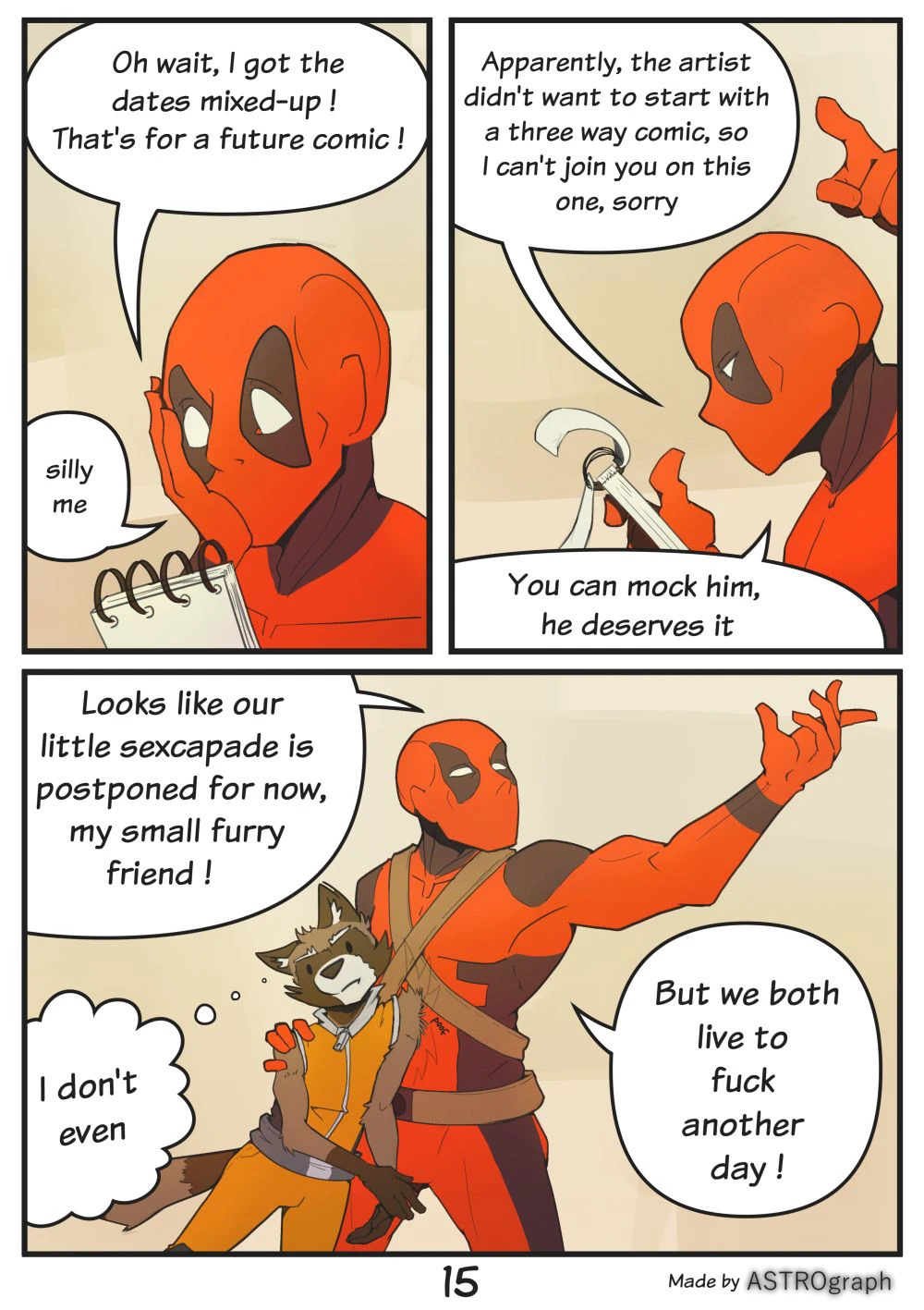 Rocket Raccoon in "Overabunded" — page 15
