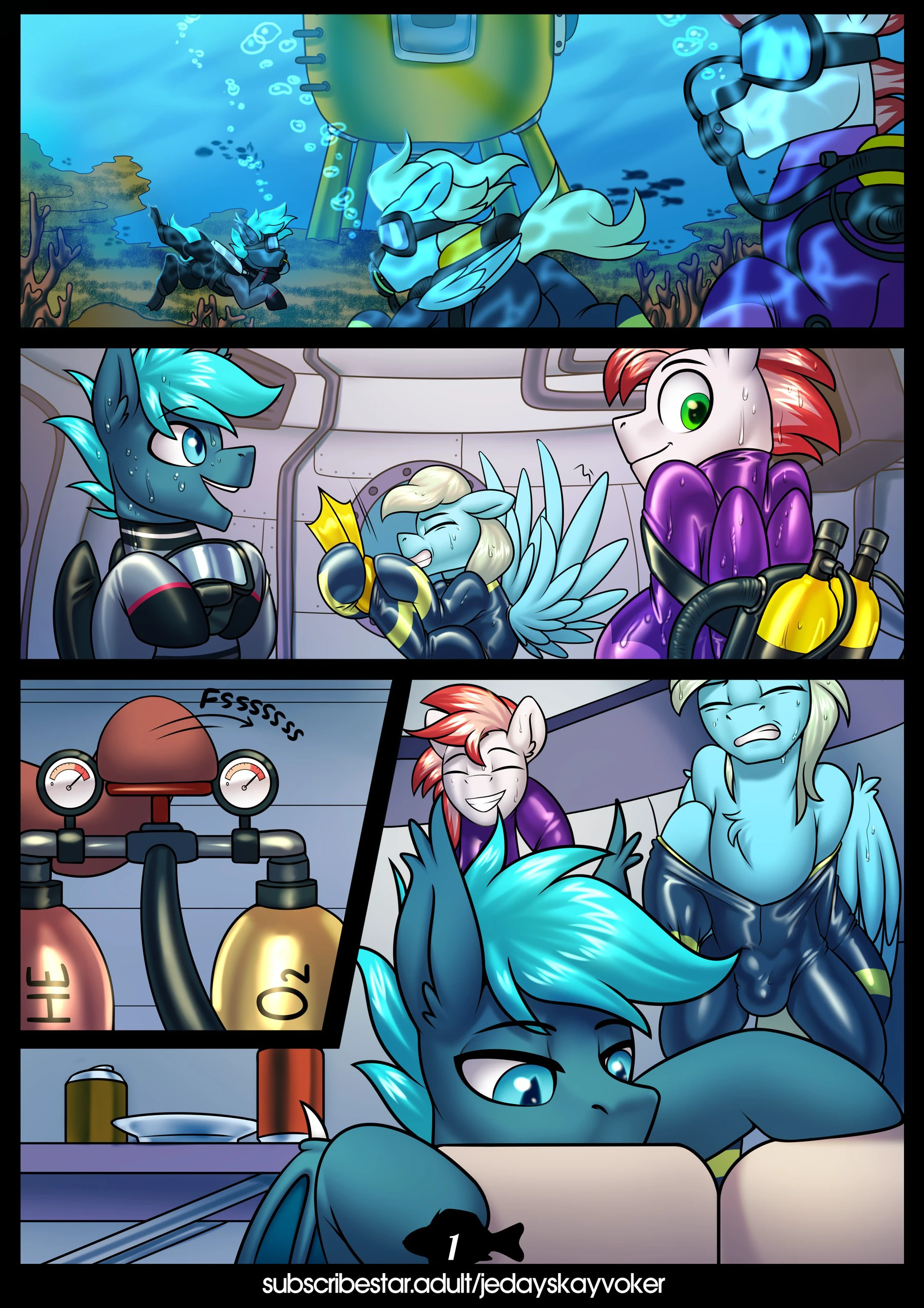 In Water Nopony Can Hear You Nut — page 1