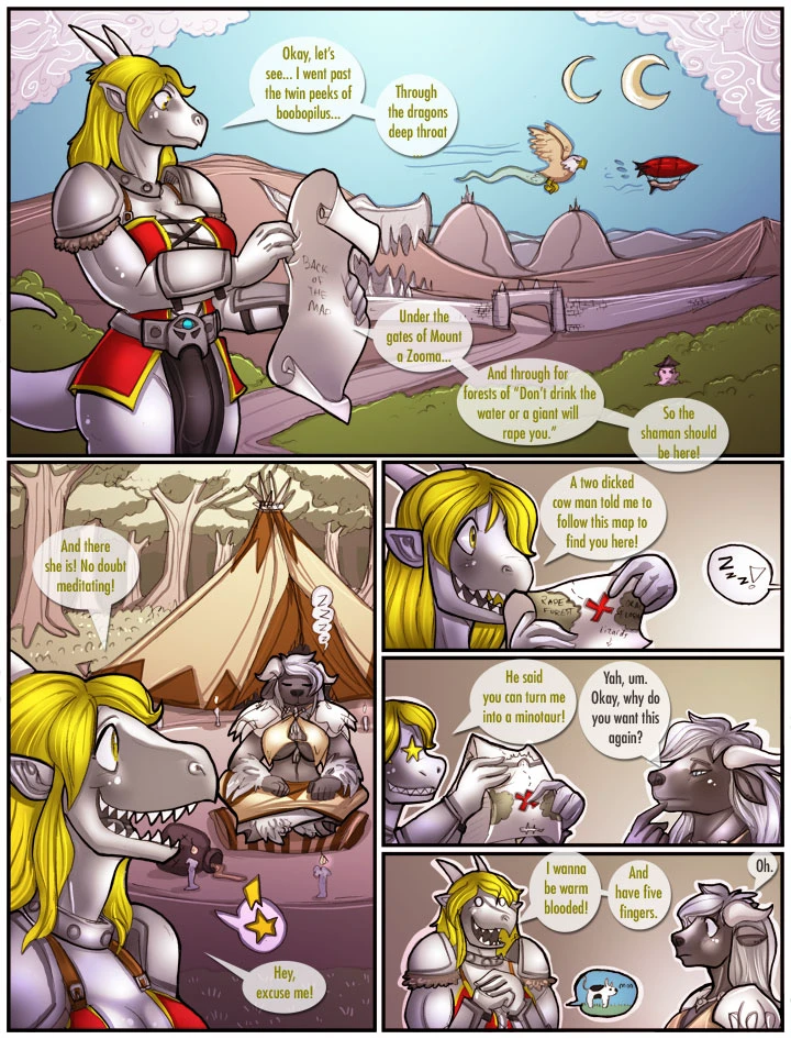 Her Beefy Beauties Ride Herd — page 1