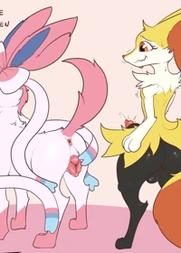 Mischievous Sylveon and Horny Braixen