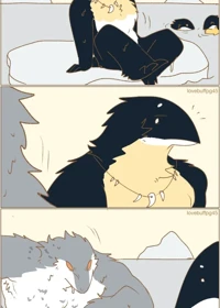 Leopard Seal and Penguin