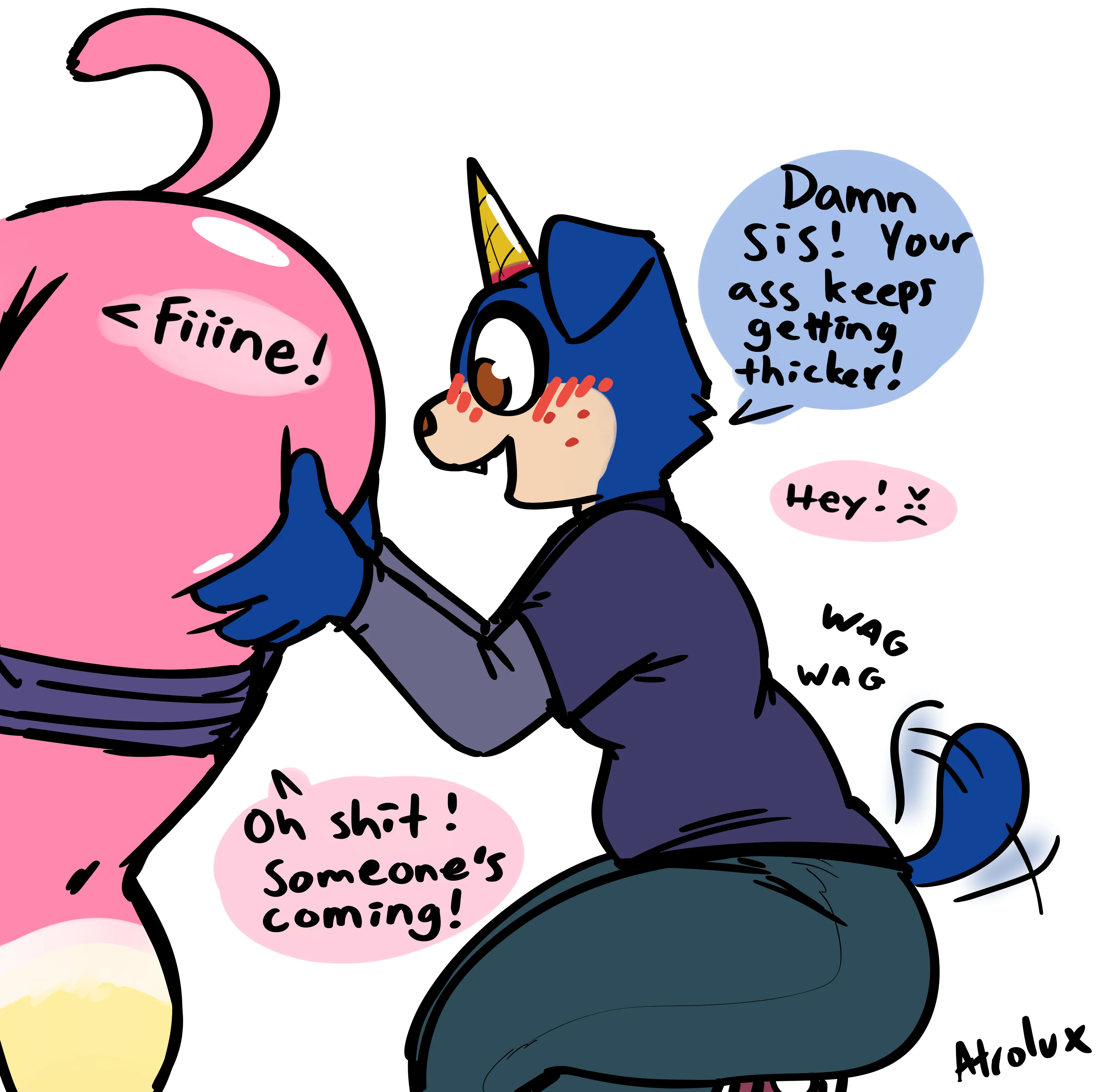 Fat Ass Sass Cat and Horn Dog Horn Pupper — page 1